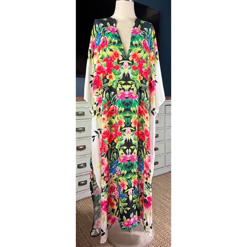 Johnny Was Dana Maxi Kaftan Dress 2X